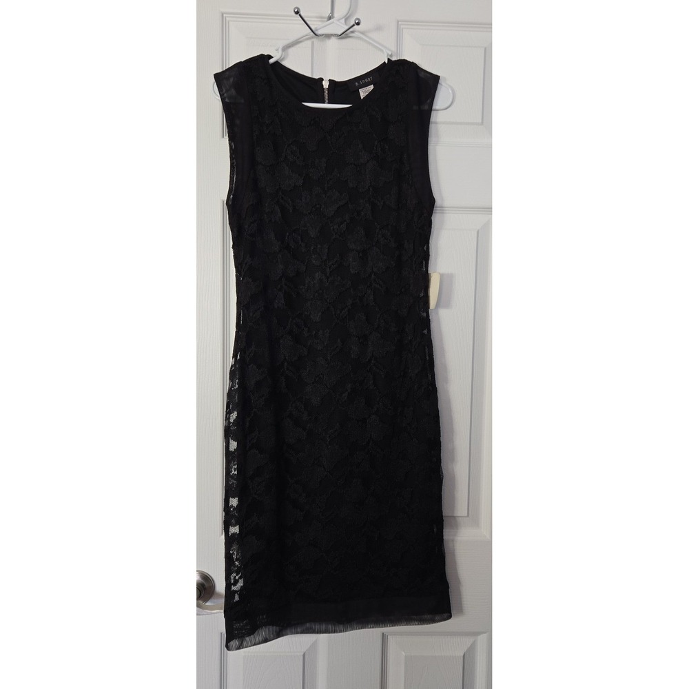 B. Smart Womans Sleeveless Dress Size 8 Black Lace